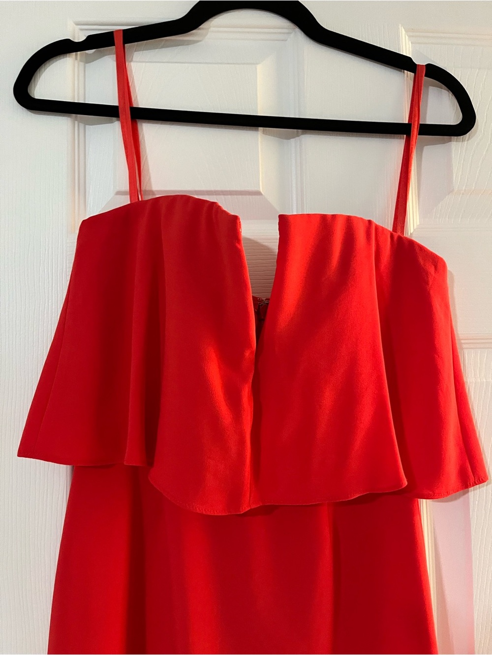 BCBGMaxAzria Red Ruffle Strap Mini Dress - Picture 2 of 7